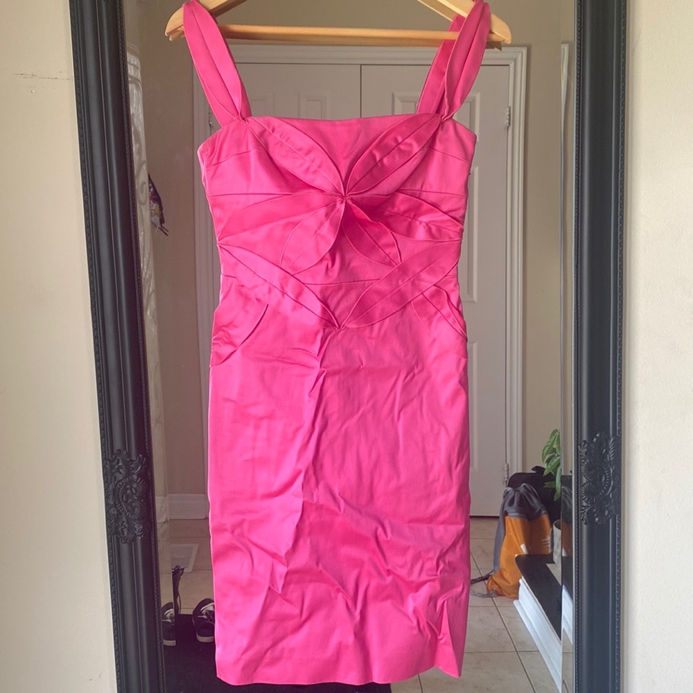 GORGEOUS Versace pink petal dress flower spring wedding garden size 40
